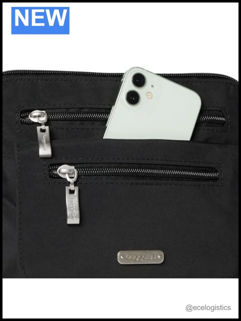 Baggallini Let's Escape Crossbody Bag RFID Travel Purse Nylon